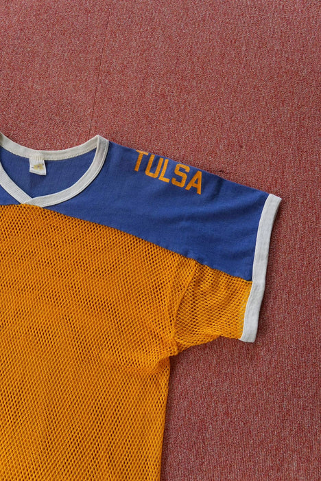 70s RUSSELL mesh football tee