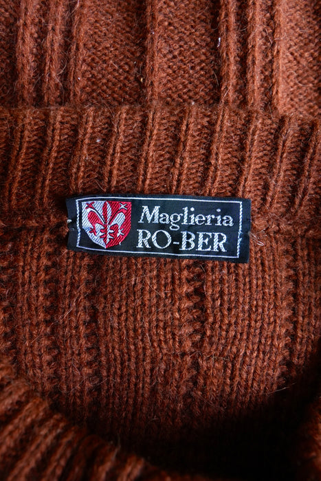 80s Maglieria leather×Knit blouson