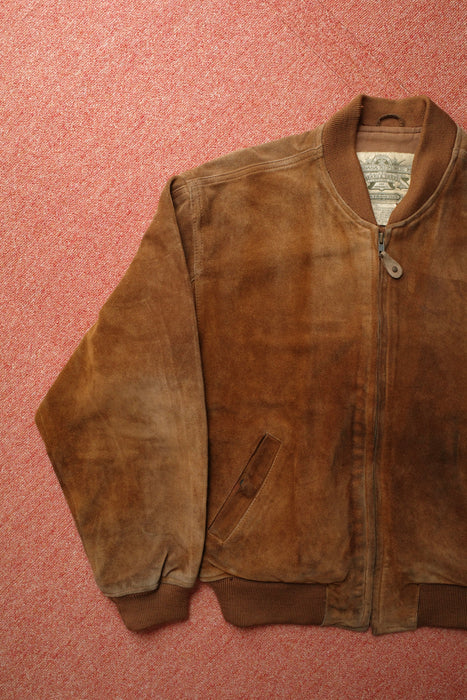 80s BANANA REPUBLIC suede bomber jacket "Safari & Travel"