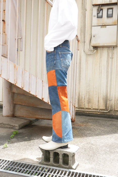 60s Hand Made by Denim Evalution leather 501 "E"