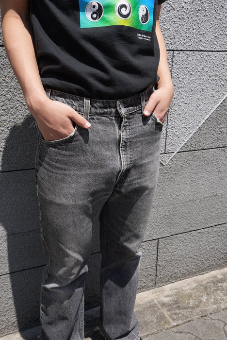 90s Levi's 517 yarn-dyed black denim