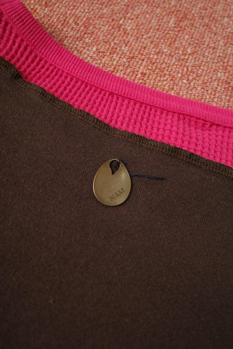 NAM Banana Ensemble Tee Brown/Pink size1
