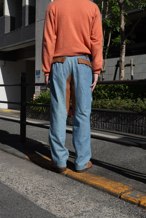 80s THE LEATHER RANCH DU CAIR leather custom denim