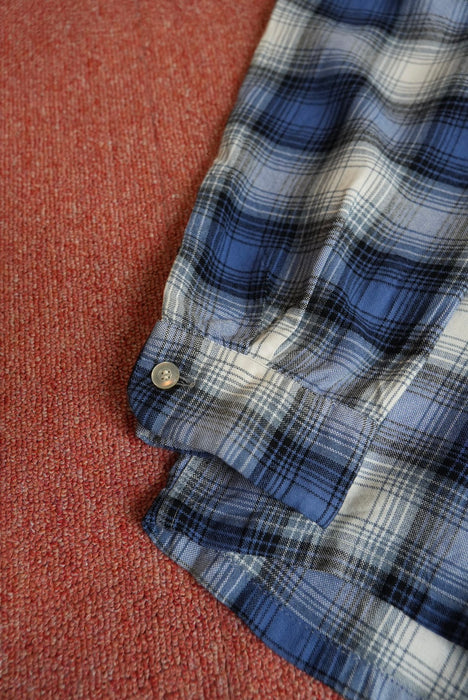 60s unknown check rayon shirt