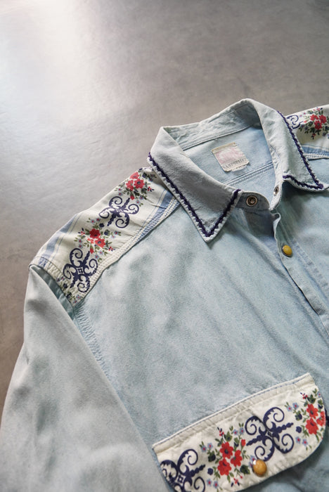 90s CHIPIE chambray western shirts