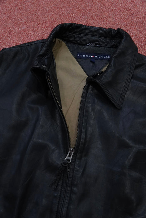 90s TOMMY HILIGER leather jacket
