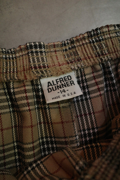 90s ALFRED DUNNER tartan easy pants