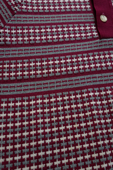 70s Donegal knit polo