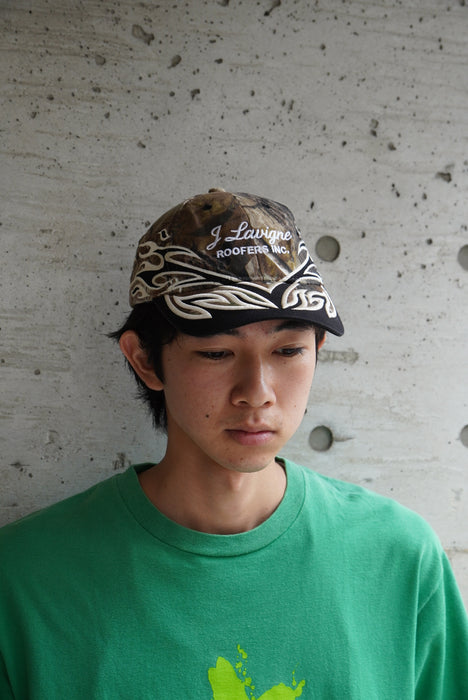 00s AJM INTERNATIONAL embroidery camo cap