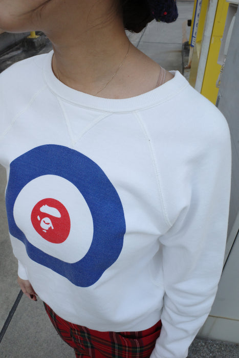 90s A BATHING APE target print sweat
