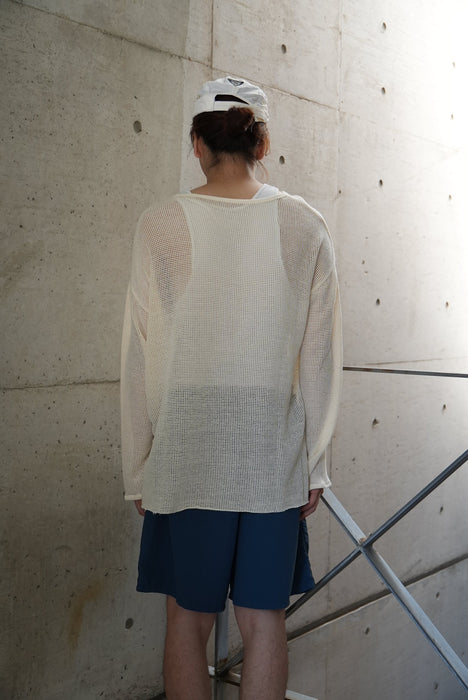 HAPPYEND mesh tee white