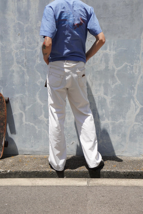 70s Levi's ACTION SLACKS white chambray pants