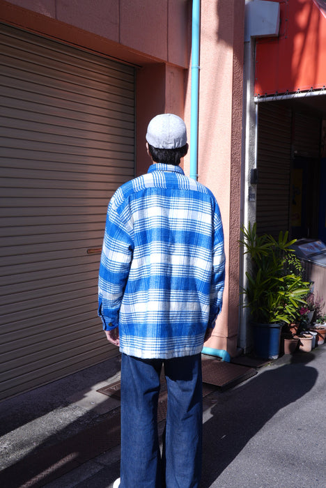 90s BRIGHT LIGHTS shaggy flannel jacket