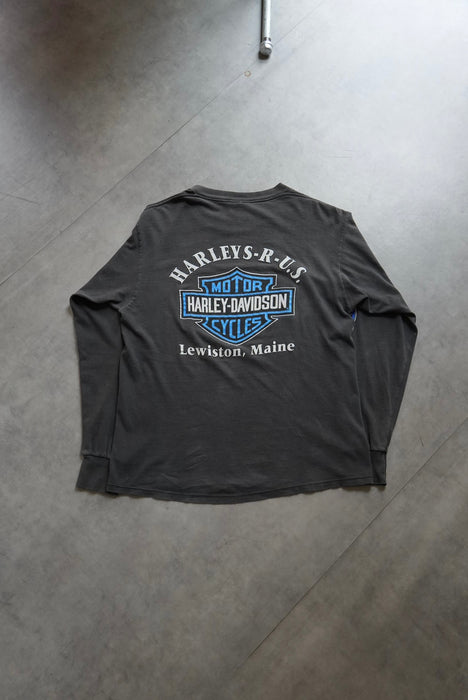 90s HARLEY-DAVIDSON blue frame tee
