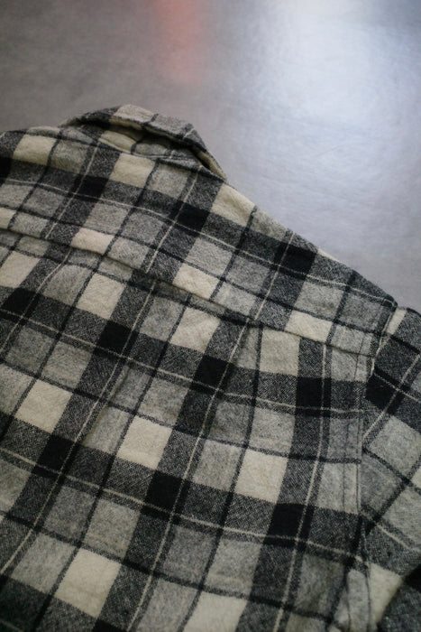 60s wool check shirt