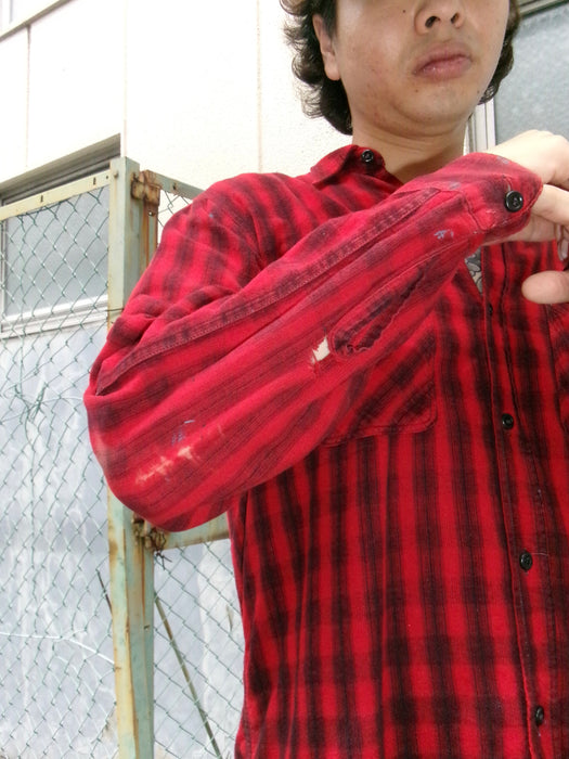 40s 5Brother printed flannel shirt