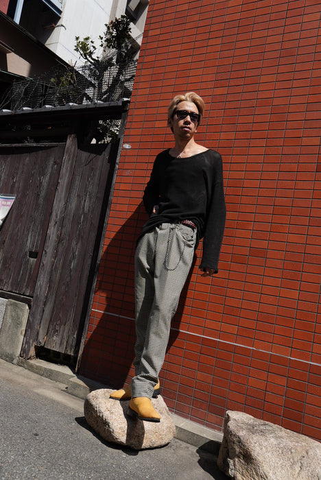 6.70s Don Poker gingham tapered slacks