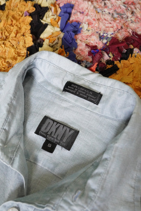 90s DKNY linen chambray shirts