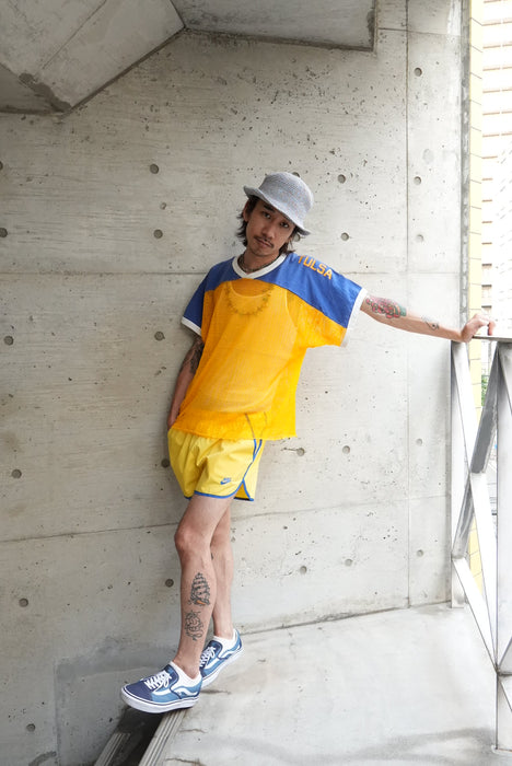 70s RUSSELL mesh football tee