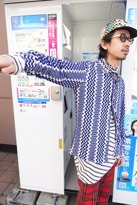 70s ENRICO CAPPUCCI knit beach shirt