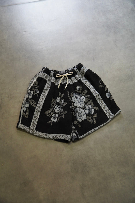 Remake rose jacquard half pants