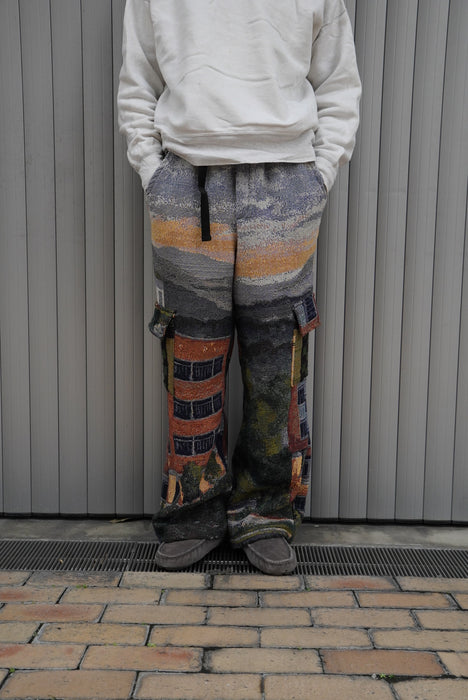 remake jaquard cargo pants