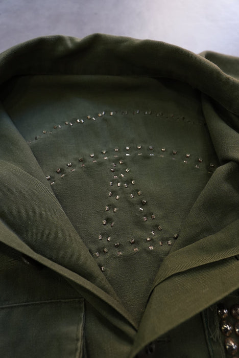 80s U.S.ARMY studs custom shirt jacket