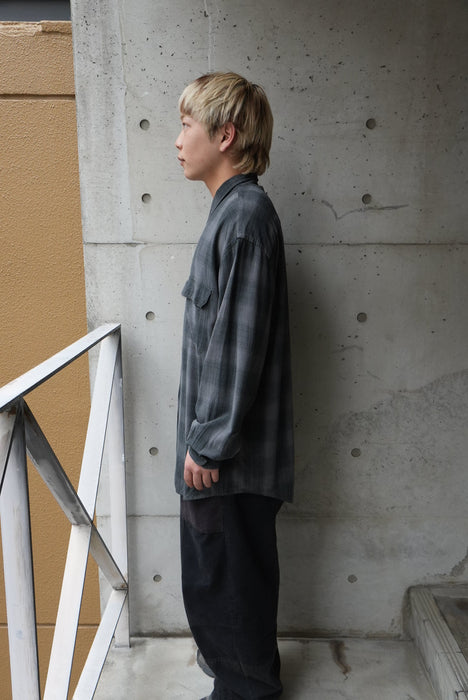 00s Calvin Klein rayon check shirt