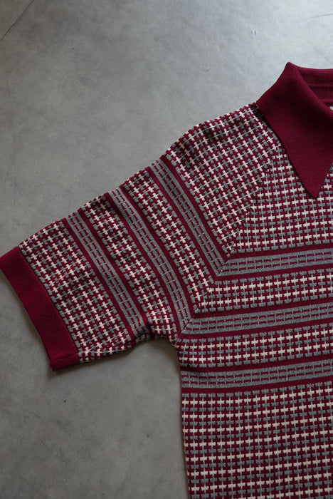 70s Donegal knit polo