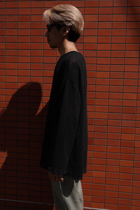 HAPPYEND mesh tee black