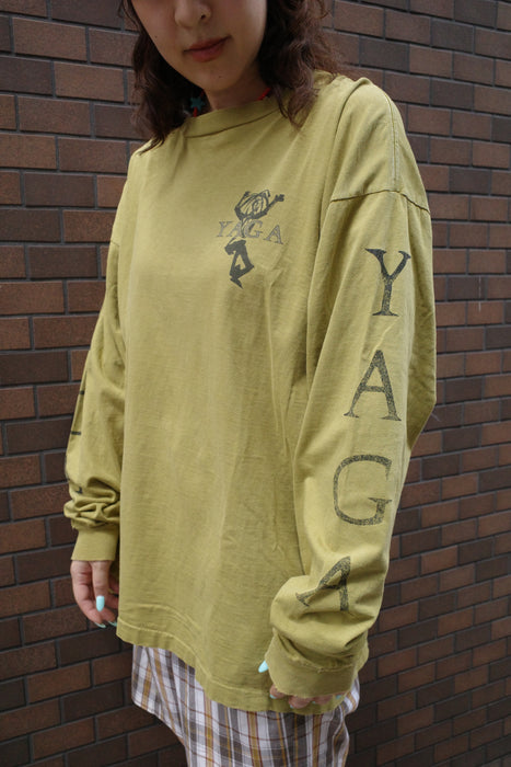 90s YAGA print long sleeve tee