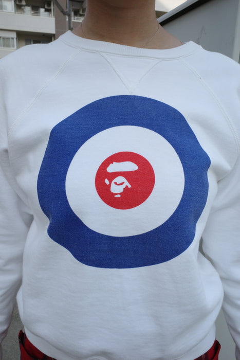 90s A BATHING APE target print sweat