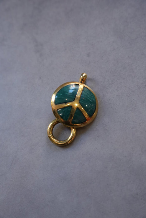 handmade brass charm "peace"