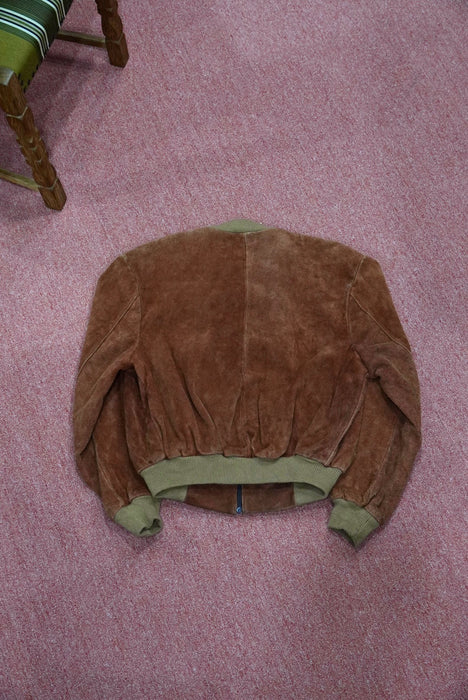 80s wild suede bomberjacket