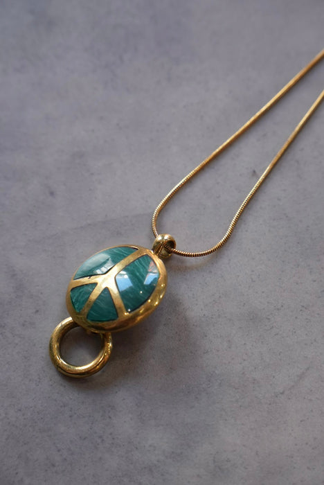 handmade brass charm "peace"