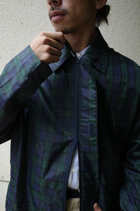 90s A BATHING APE blackwatch nylon coat