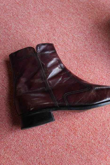 90s FLORSHEIM U tip sidezip boots