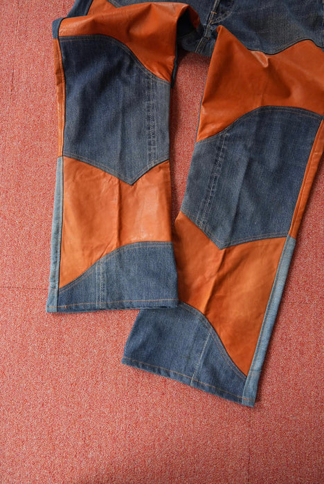 60s Hand Made by Denim Evalution leather 501 "E"
