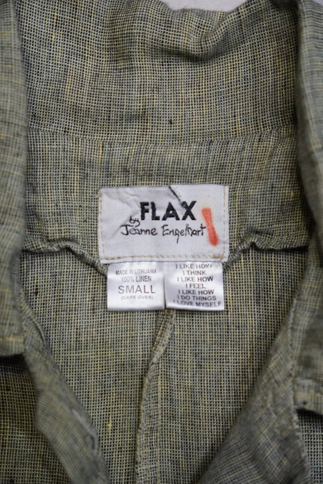 90s FLAX linen jacket– DOBIEDO