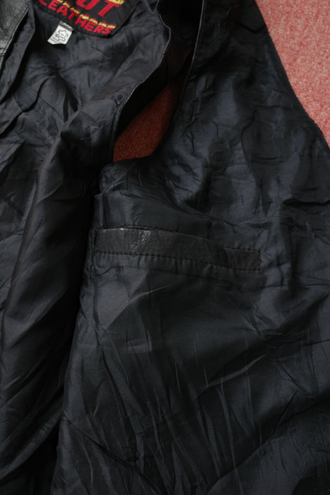 90s lace-up leather vest