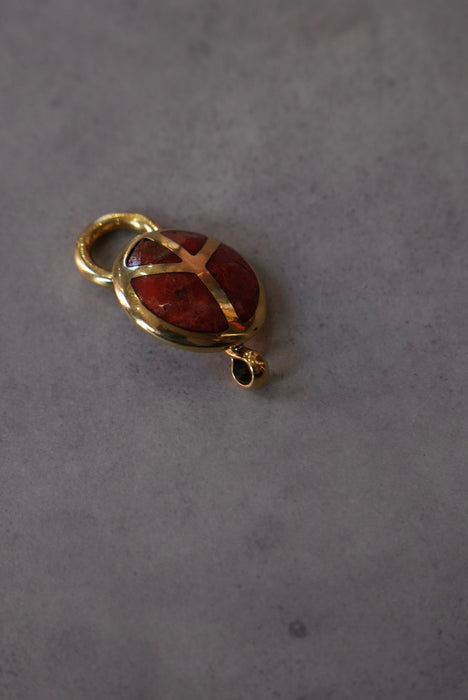 handmade brass charm "peace"