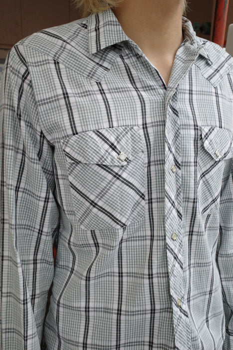 60s Fleatline cotton check western shirt
