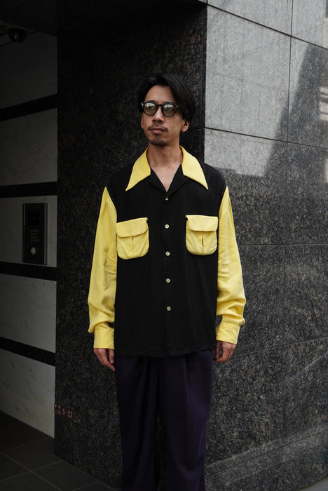 80s Cad Zoots  rayon gabardine shirt