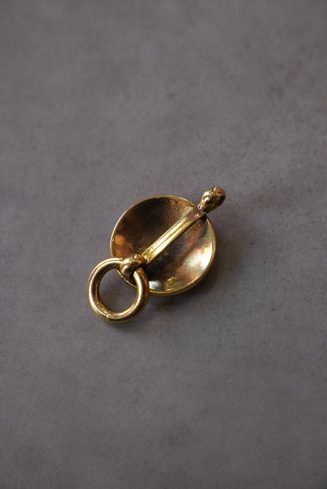 handmade brass charm "peace"