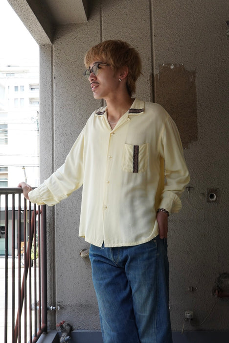 50s TOWNCRAFT rayon shirt