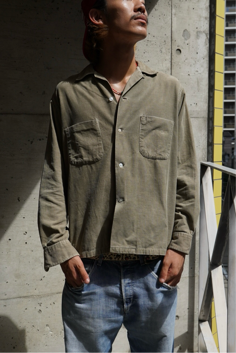 60s TOWN CRAFT  corduroy shirt