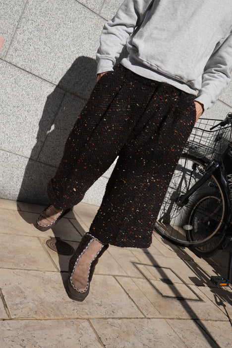 HAPPYEND HOKKORI tweed pants CHOCO