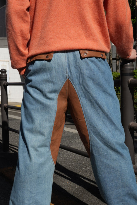 80s THE LEATHER RANCH DU CAIR leather custom denim