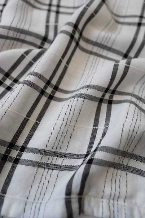 60s Manhattan check rayon shirt