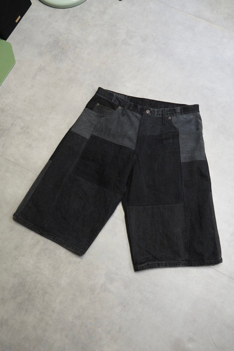 patchwork black denim